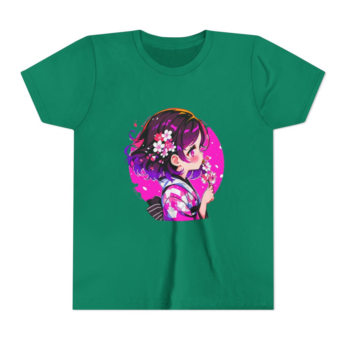 Kato Megumi Fan Art with Cherry Kids T Shirt | Junichi Kato - alternate angle 4, merchandise