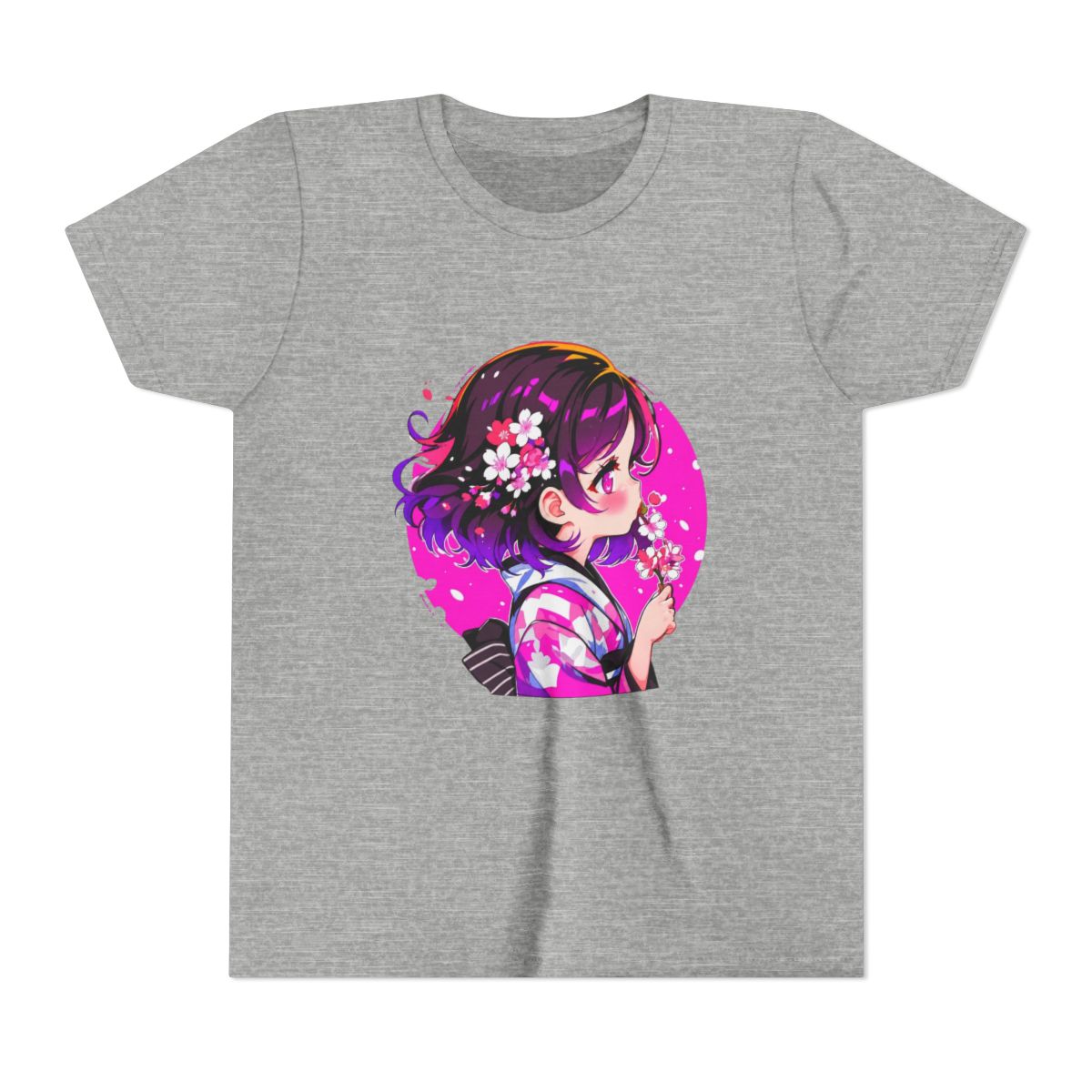 Kato Megumi Fan Art with Cherry Kids T Shirt | Junichi Kato - alternate angle 5, merchandise